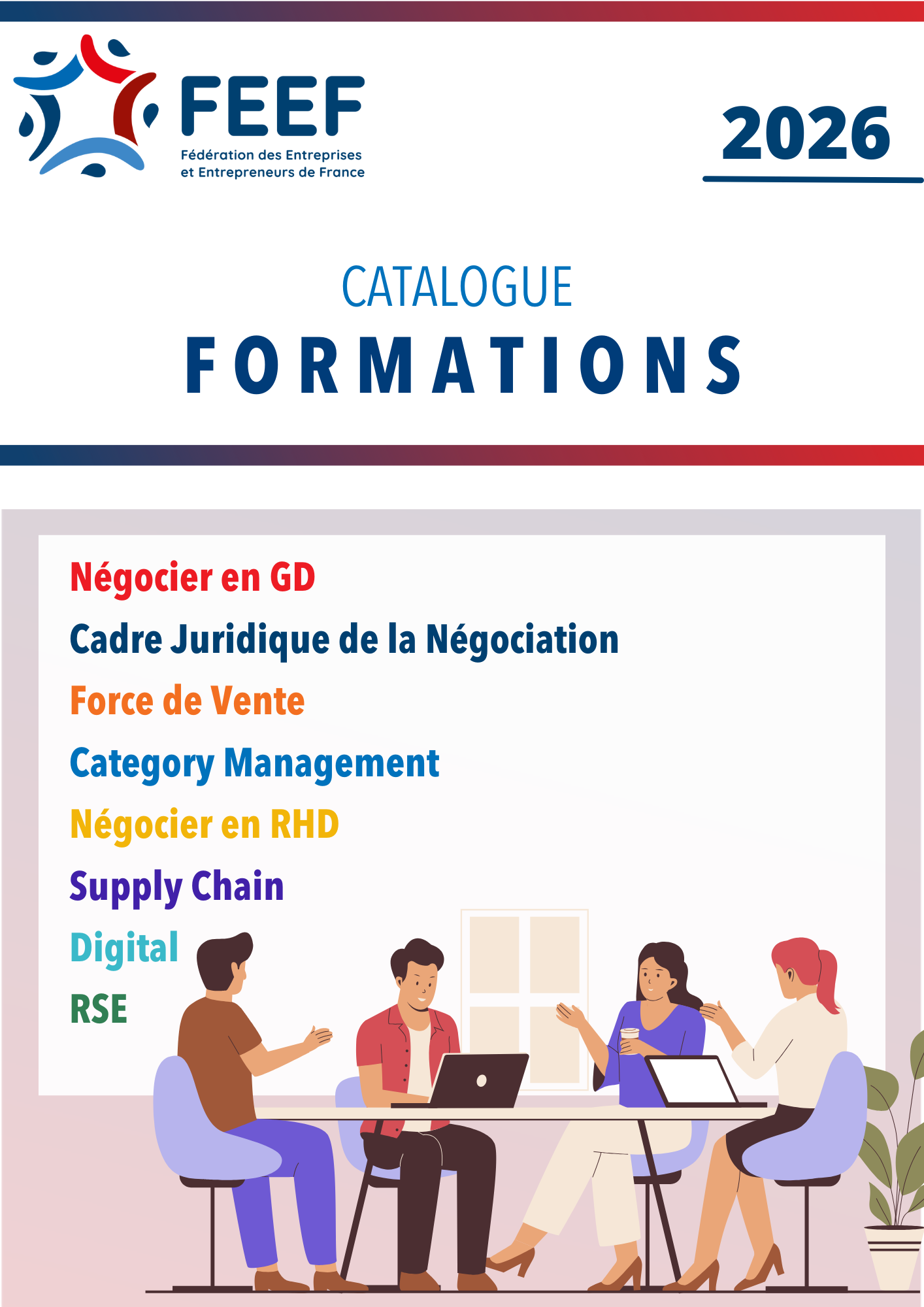 65 sessions de formations FEEF pour professionnaliser vos relations commerciales.