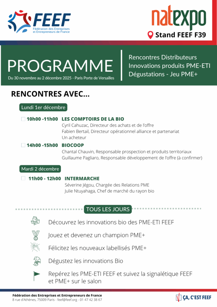 Programme natexpo 2025